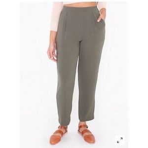 American Apparel army green crepe pants